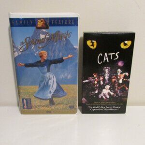 VHS Tapes - Sound of Music & Cats musical
